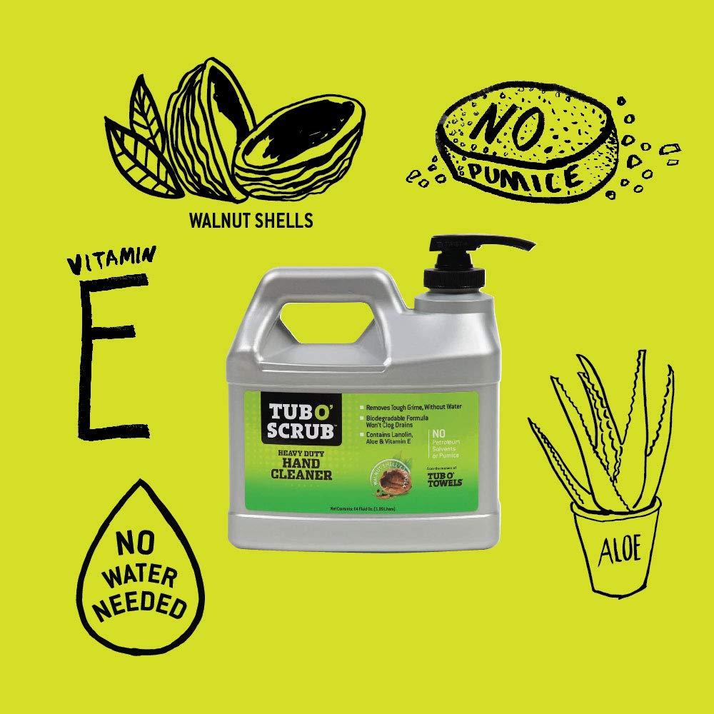 image:imageTub O Scrub TS28 Heavy Duty PumiceFree Hand Cleaner Removes Tough Grime amp Dirt Without Water Biodegradable 128oz 1 Gallon Pump Jug128 Ounce Jug with Pump