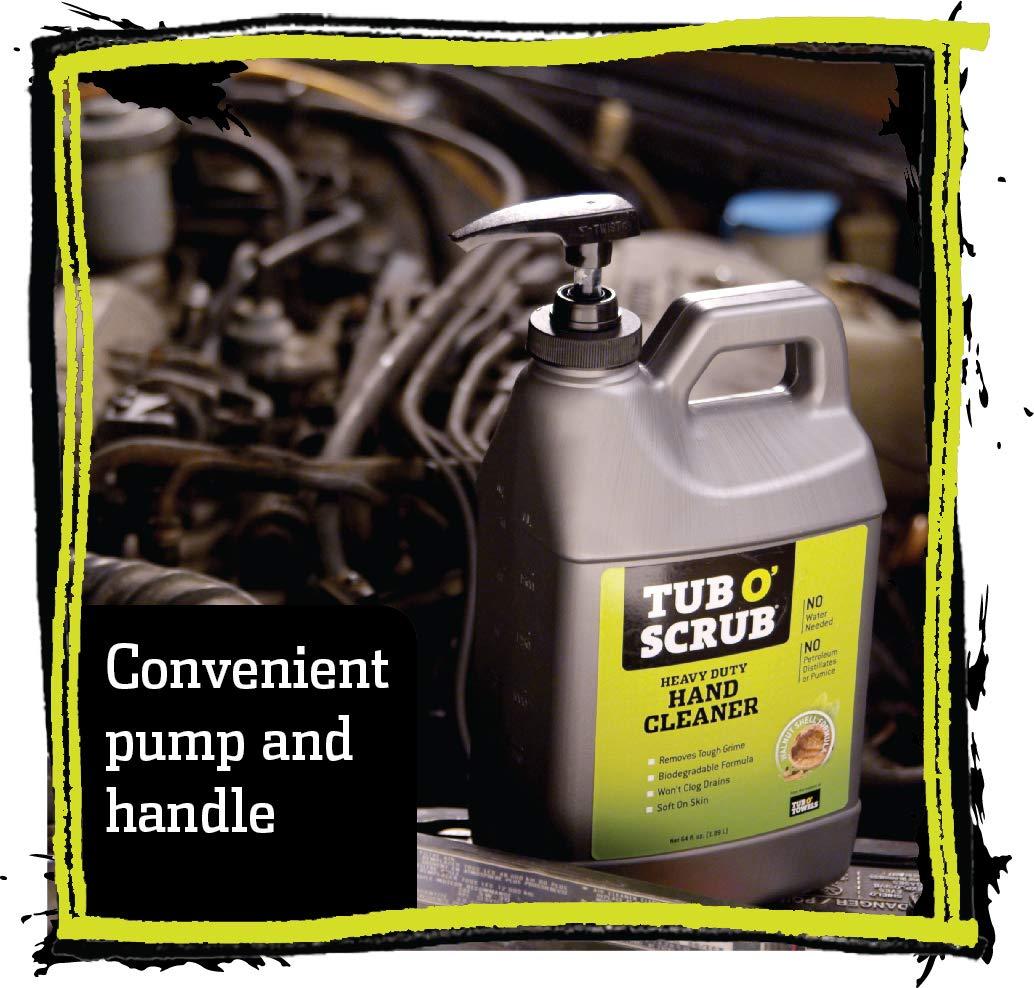 image:imageTub O Scrub TS28 Heavy Duty PumiceFree Hand Cleaner Removes Tough Grime amp Dirt Without Water Biodegradable 128oz 1 Gallon Pump Jug64 Ounce Jug with Pump