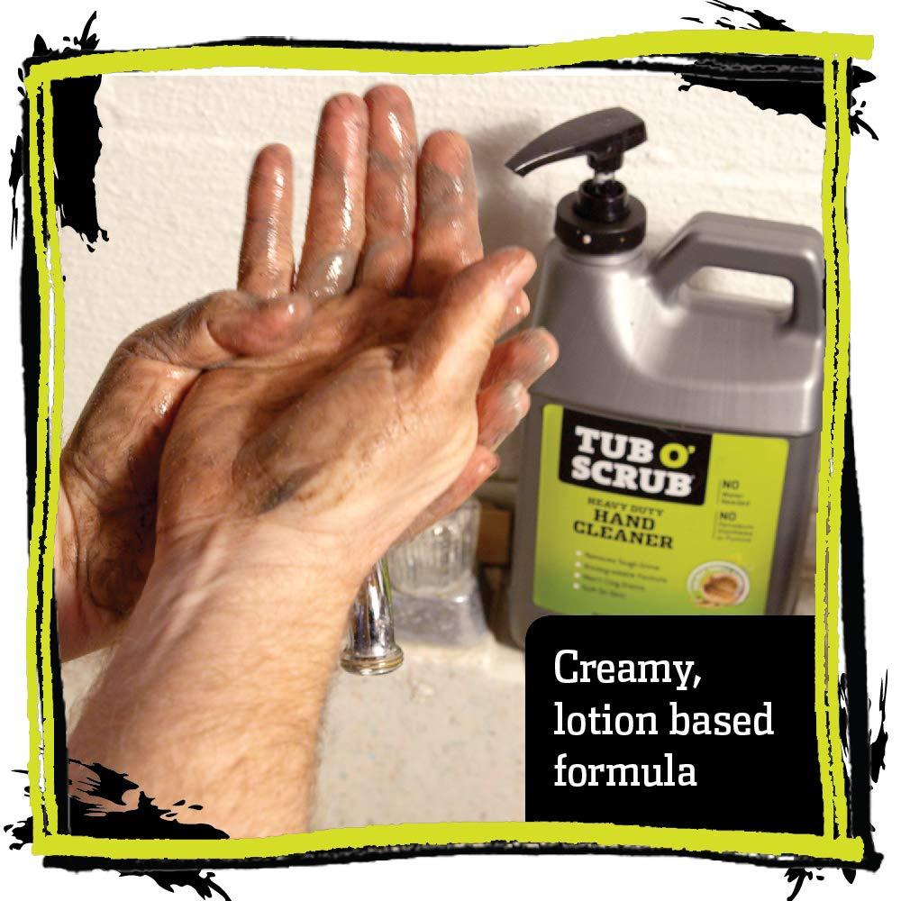 image:imageTub O Scrub TS28 Heavy Duty PumiceFree Hand Cleaner Removes Tough Grime amp Dirt Without Water Biodegradable 128oz 1 Gallon Pump Jug64 Ounce Jug with Pump