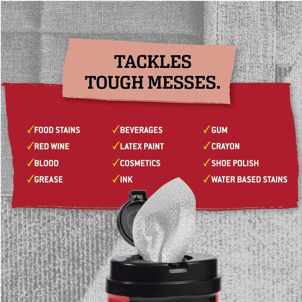 image:imageTub O Towels Carpet Rug and Upholstery Cleaning Wipes Extra Strength Stain Remover OdorFighting Power Safe on Natural amp Synthetic Fibers 407 x 8 Wipes Per Tub 2Pack Light Citrus Scent1Pack