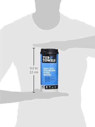 image:imageTub O Towels Heavy Duty Stainless Steel WipesWhite 40 Count TW40SS 1Pack1Pack