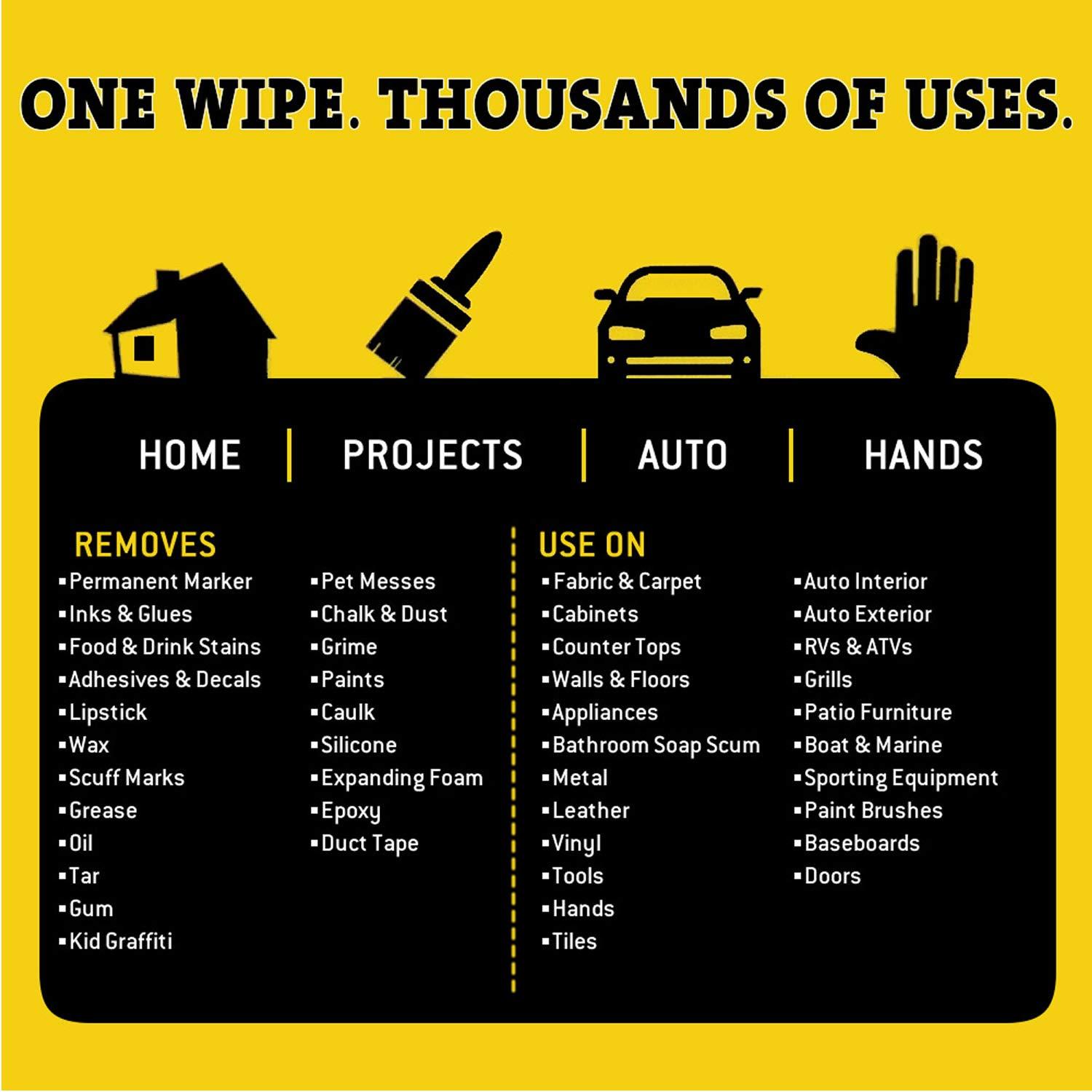 image:imageTub O Towels Tub O Towels HeavyDuty 10 x 12 Size MultiSurface Cleaning Wipes 100 Individually Wrapped OnTheGo Wipes Gravity Feed Dispenser