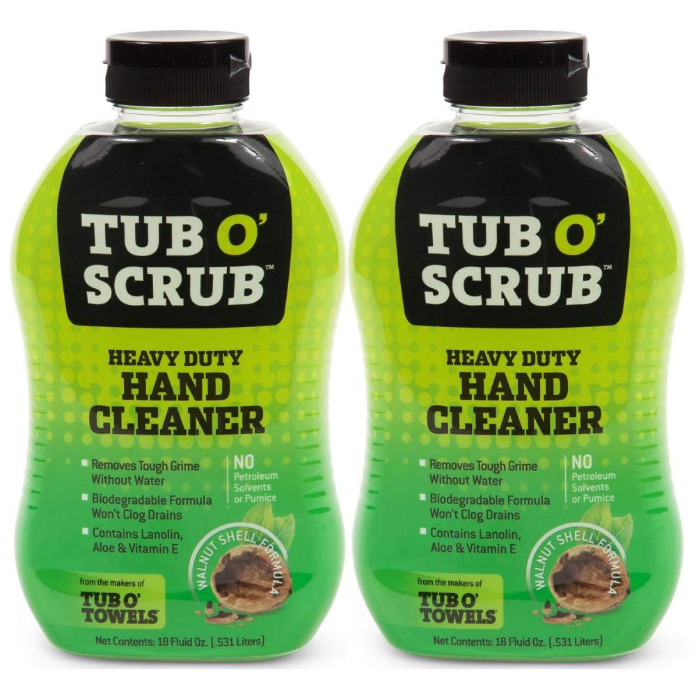 image:imageTub O Scrub TS28 Heavy Duty PumiceFree Hand Cleaner Removes Tough Grime amp Dirt Without Water Biodegradable 128oz 1 Gallon Pump Jug2Pack 18 Ounce Squeeze Bottle