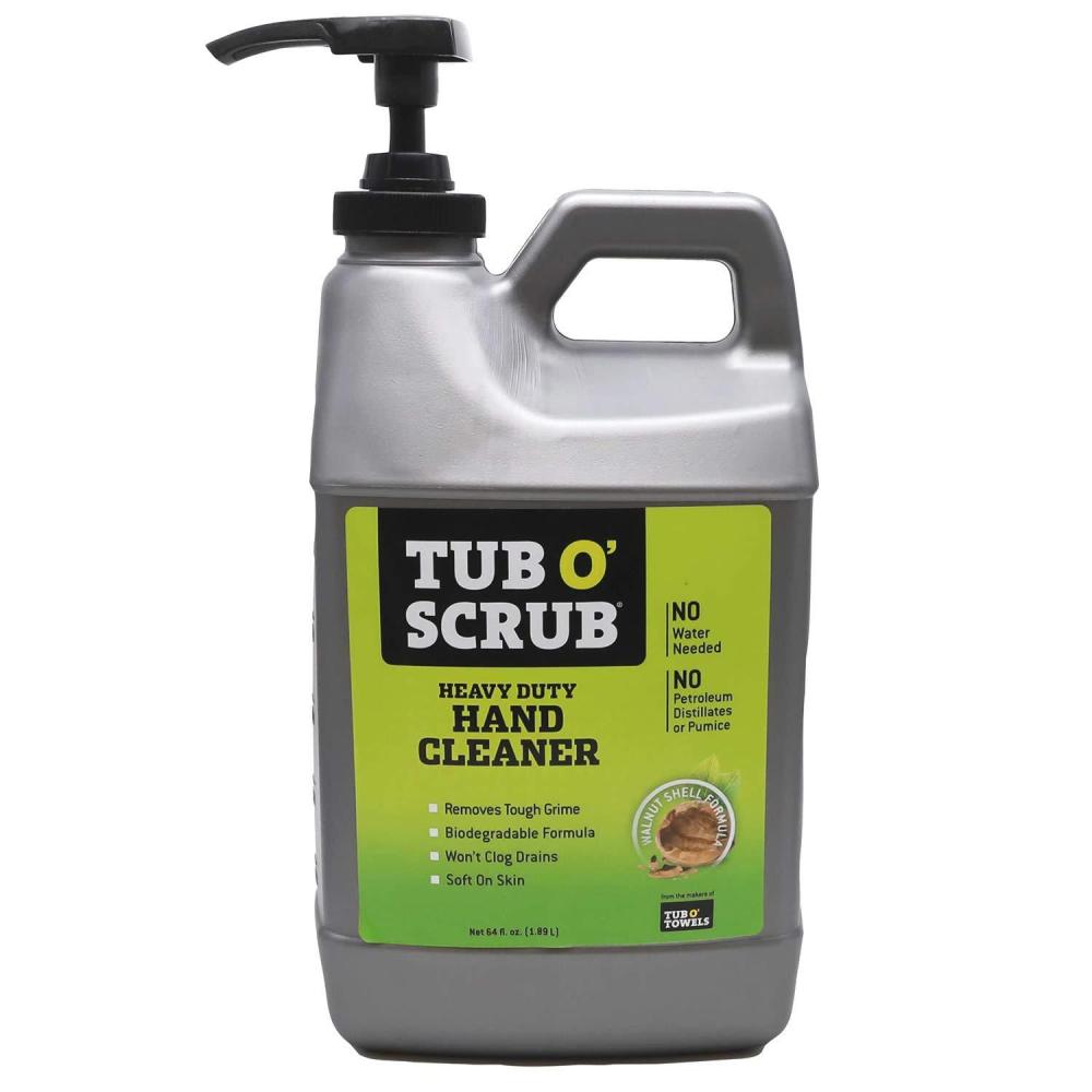 image:imageTub O Scrub TS28 Heavy Duty PumiceFree Hand Cleaner Removes Tough Grime amp Dirt Without Water Biodegradable 128oz 1 Gallon Pump Jug64 Ounce Jug with Pump