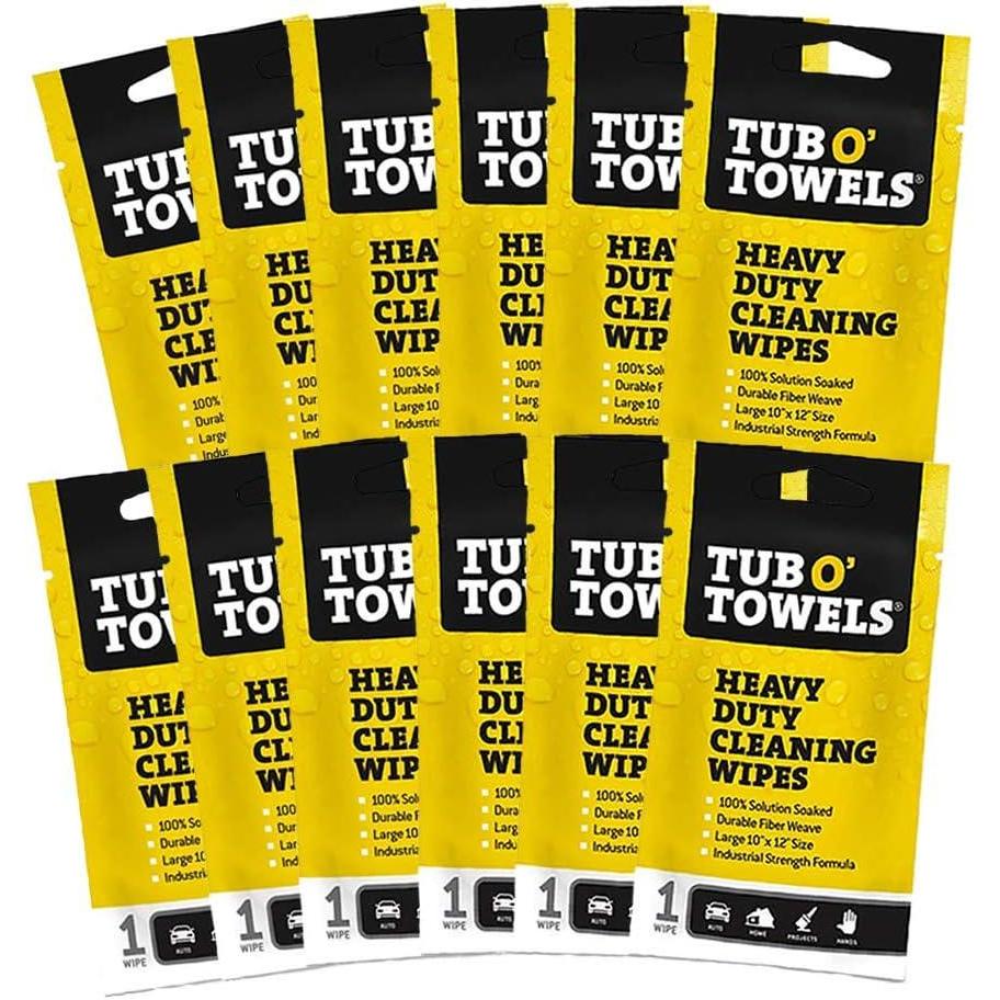 image:imageTub O Towels Heavy Duty 10 x 12 MultiSurface Cleaning Wipes OnTheGo 12Pack TW0112