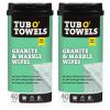 image:imageTub O Towels Granite Tile and Marble Cleaning Wipes  Clean Polish and Seal 407 x 8 Wipes Per Tub 2Pack white TW40GR22Pack