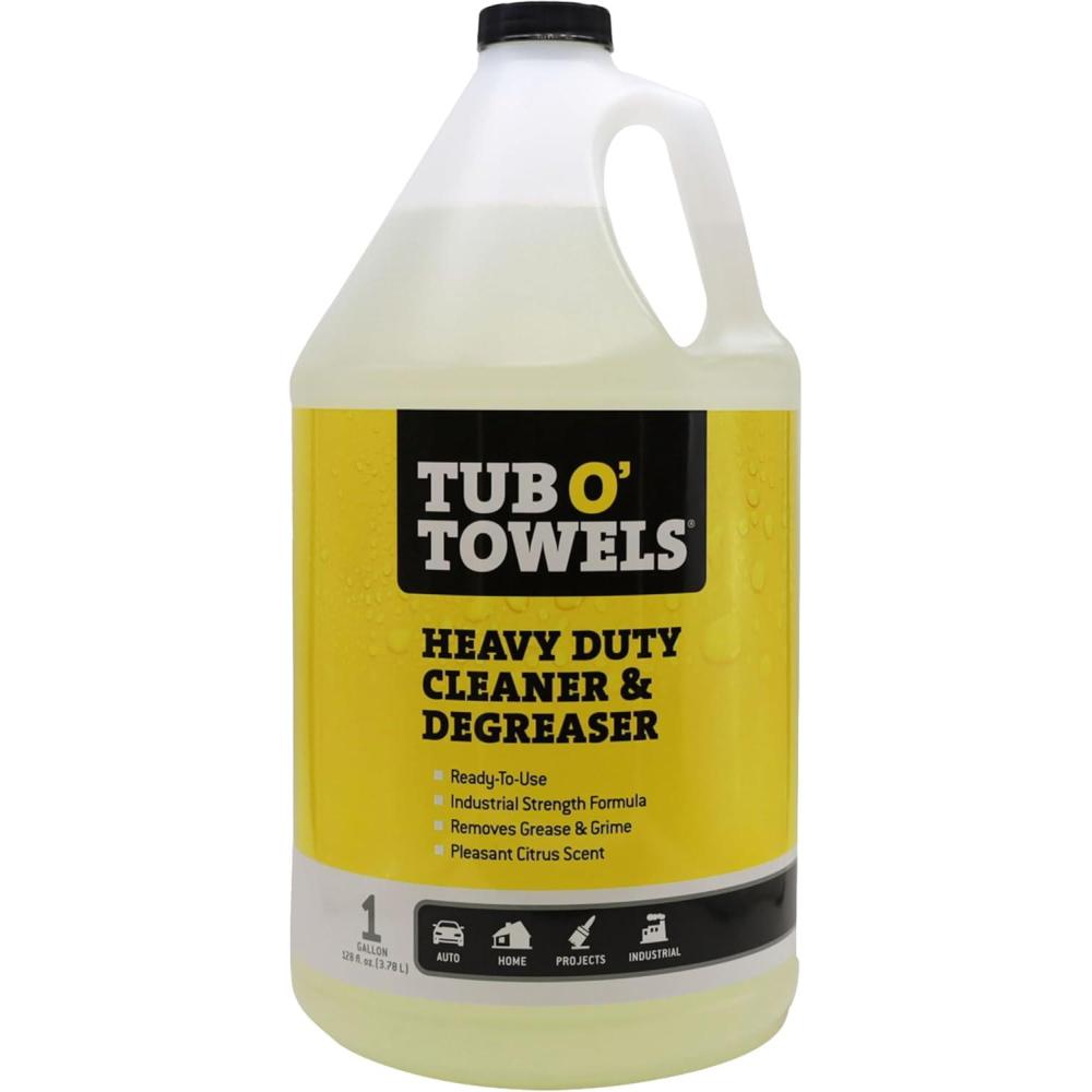 image:imageTub O Towels Heavy Duty Cleaner and Degreaser Spray Helps in Removing Oil Tar Paint Dirt Caulk Grease Grime Gunk Epoxies Industrial Strength Home amp Auto Made In USA Citrus Scent 24oz128 Fl Oz Pack of 1
